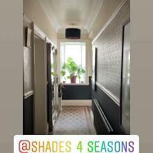 Double sided Black and Frida Kahlo fabric lampshade 50cm diameter Shades 4 Seasons