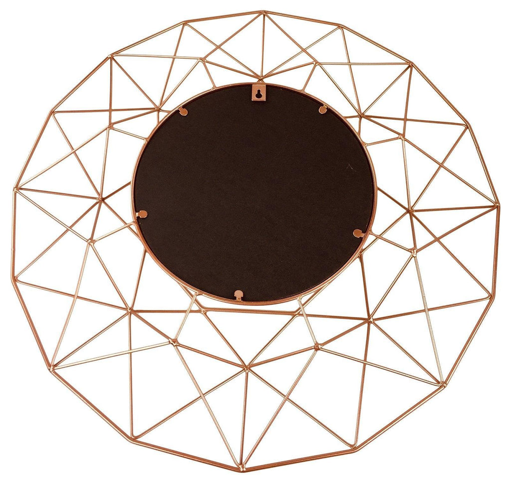Geometric Mirror in Rose Gold 64cm - Shades 4 Seasons