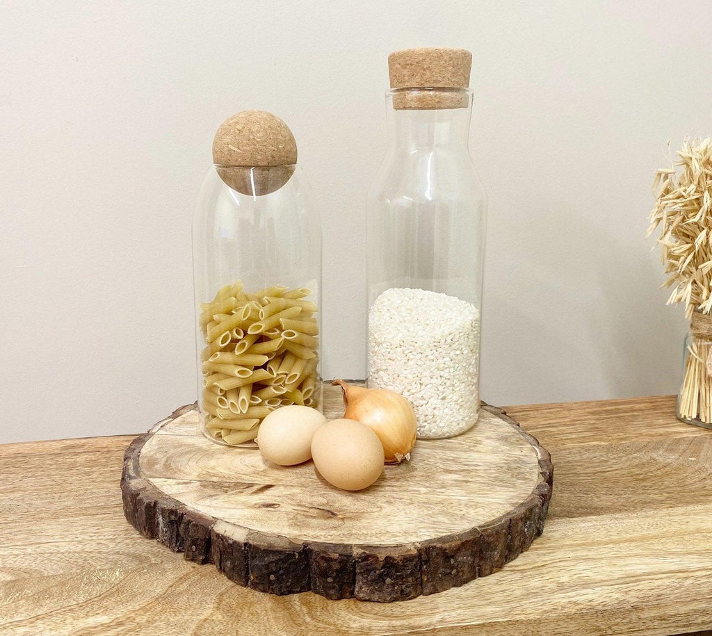 Glass Canister With Cork Stopper 30cm - Shades 4 Seasons