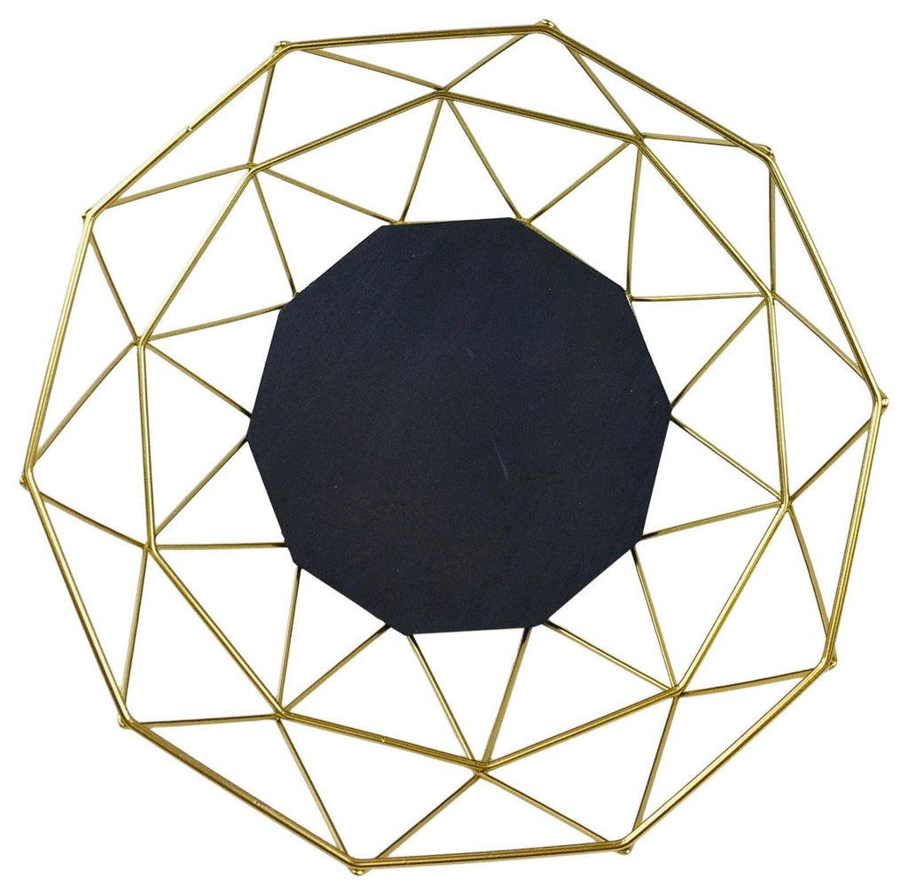 Golden Geometric Style Wire Bowl - Shades 4 Seasons