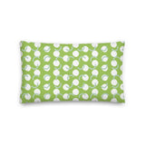 Green and White Couch Cushion 20×12 Shades 4 Seasons