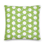 Green and White Couch Cushion 22×22 Shades 4 Seasons