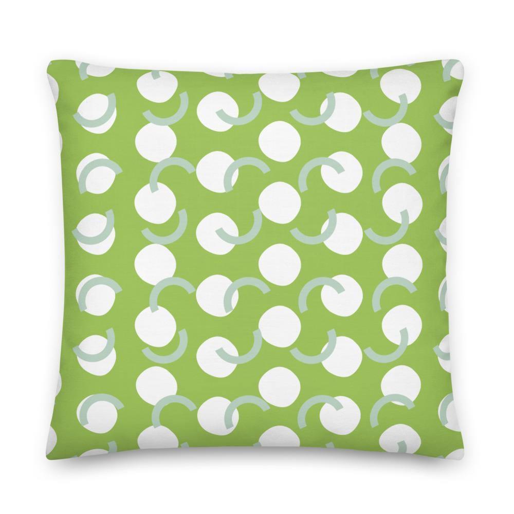Green and white Couch Cushion / Pillow - Shades 4 Seasons