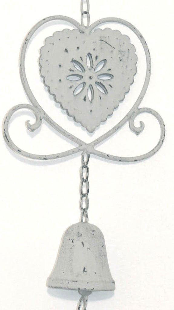 Grey Heart Hanging Decorative Bell - Shades 4 Seasons