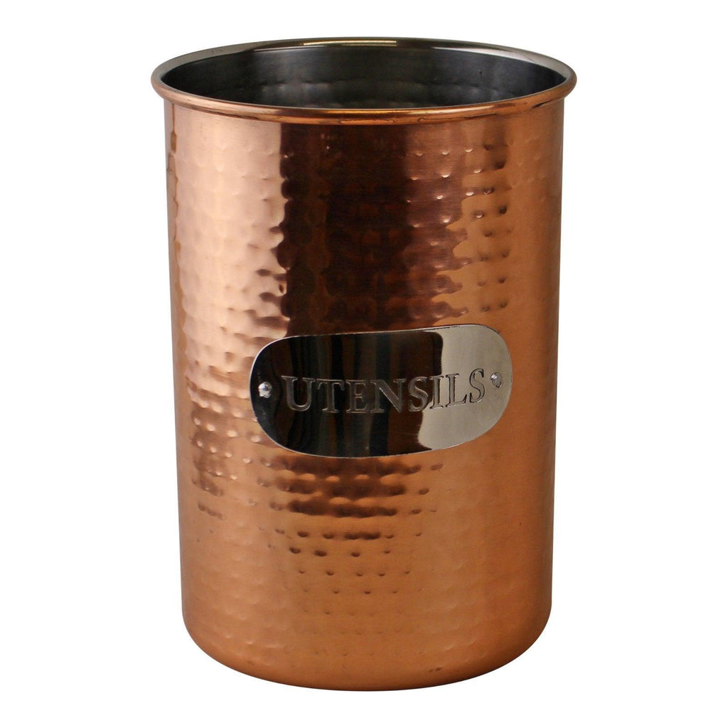 Hammered Copper Utensil Holder - Shades 4 Seasons