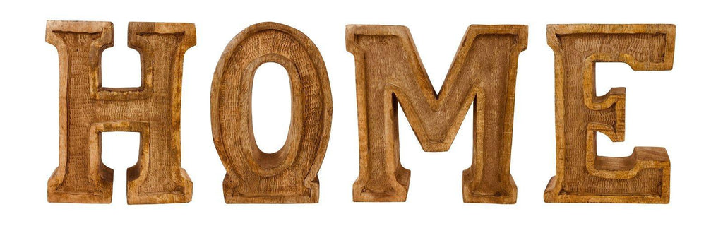 Hand Carved Wooden Embossed Letters Home - Shades 4 Seasons