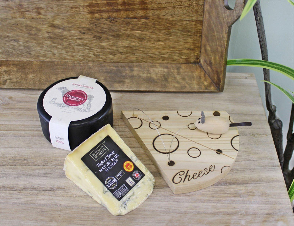 Handcrafted Cheese Board With Wire And Mouse - Shades 4 Seasons