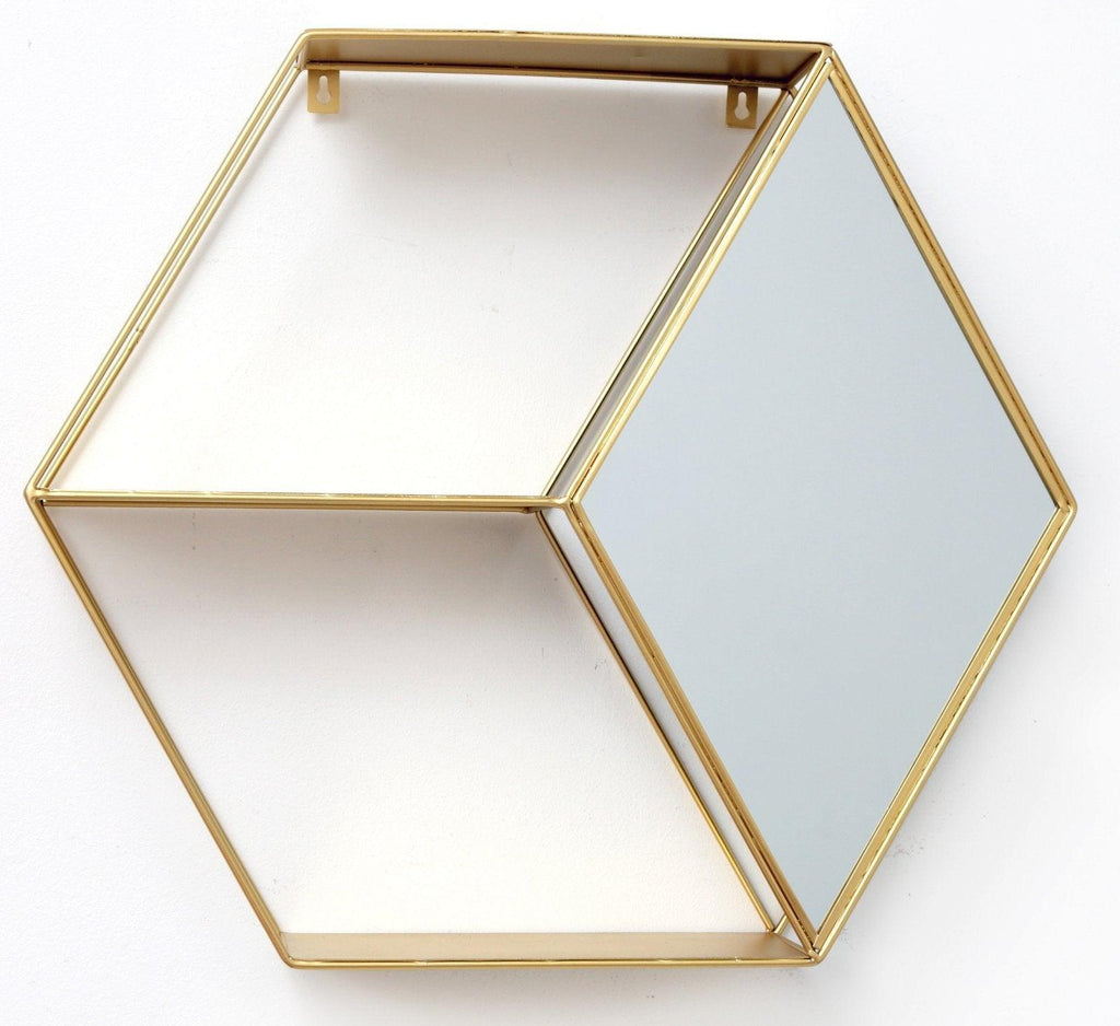 Hexagon Golden Mirror Unit - Shades 4 Seasons