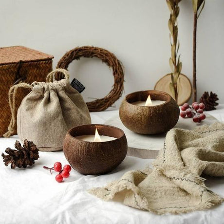Shades 4 Seasons Coconut Shell Candle with Natural Scent Shades 4 Seasons