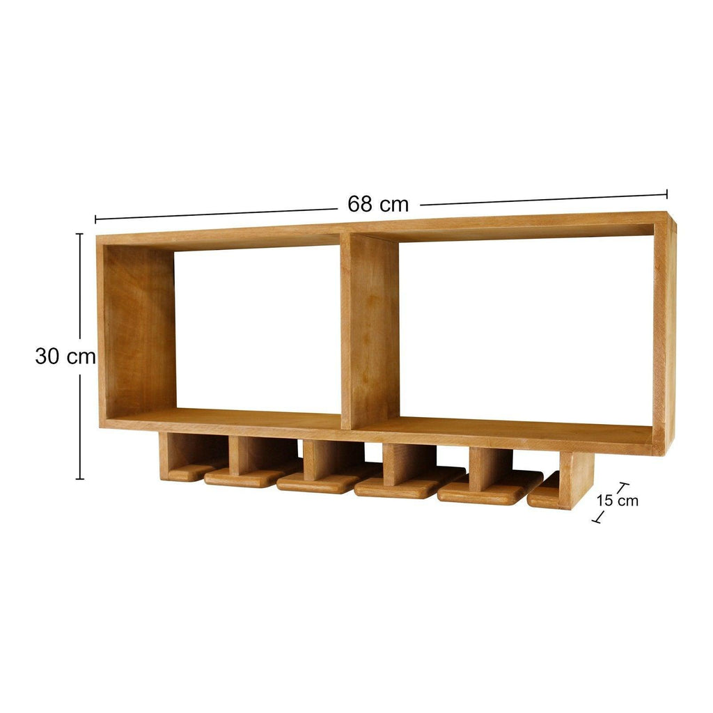 Kitchen Shelving Unit With Storage For Wine Glasses - Shades 4 Seasons