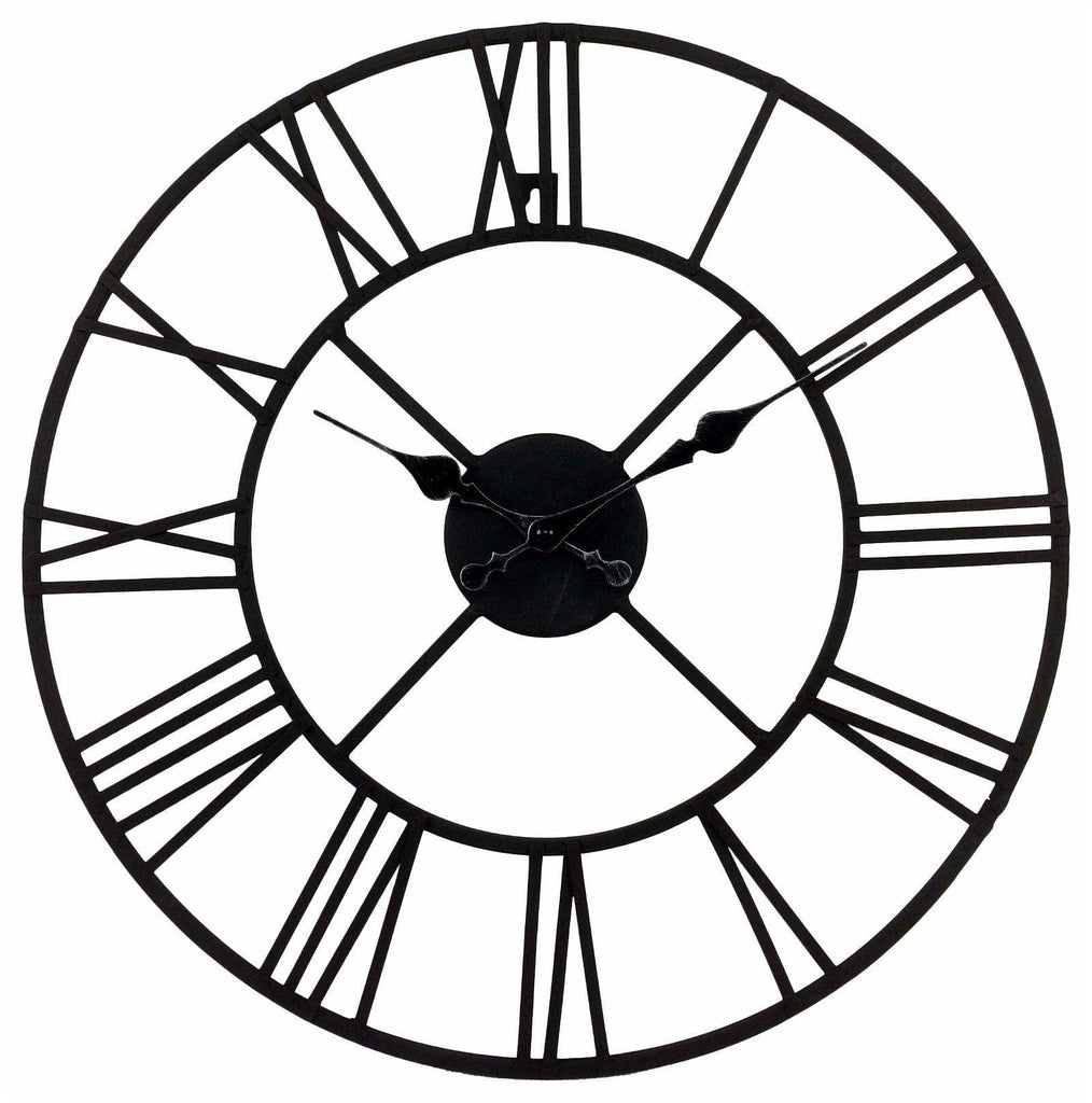 Metal Clock, Roman Numeral 40cm - Shades 4 Seasons