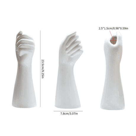 Decorative Hand Shaped Ceramic Vase Shades 4 Seasons