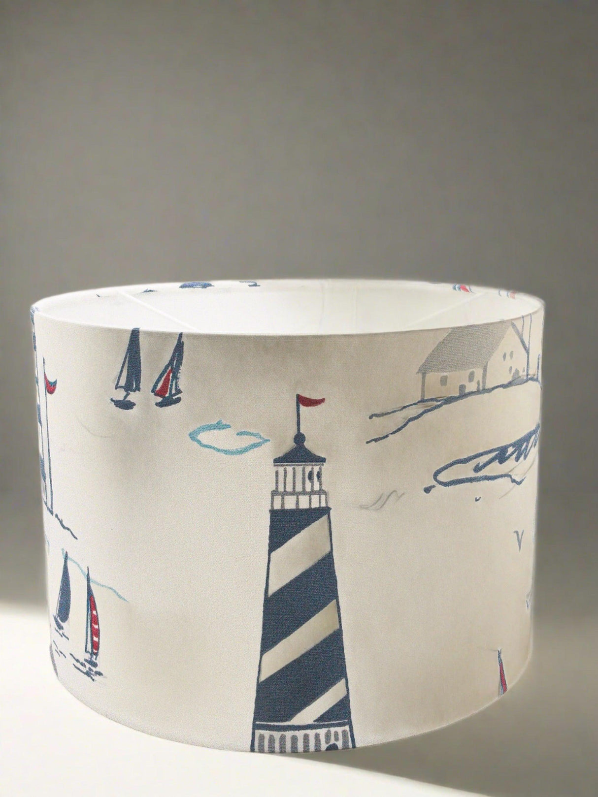Shades 4 Seasons Nautical Drum Lampshade with Lighthouse Shades 4 Seasons