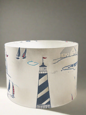 Shades 4 Seasons Nautical Drum Lampshade with Lighthouse Shades 4 Seasons