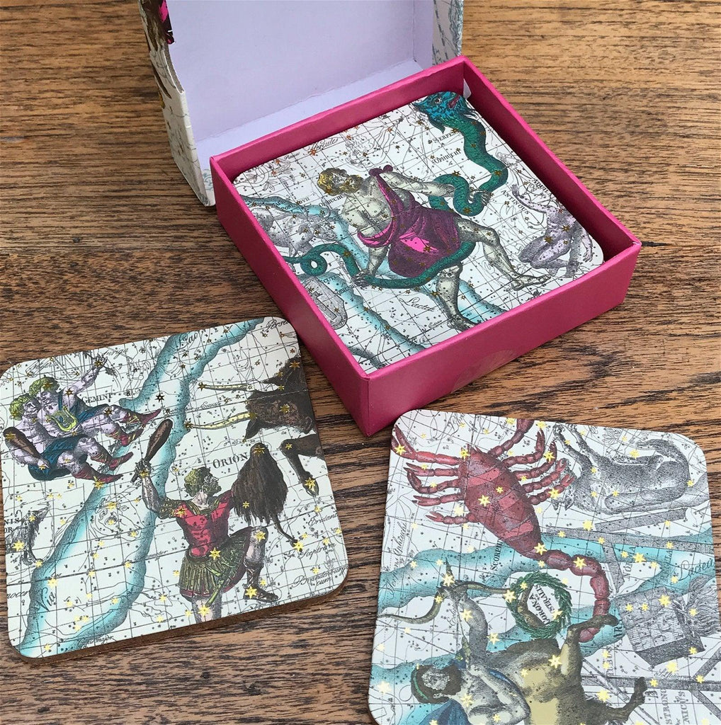 Pack Of Six Astrology Coasters In Gift Box - Shades 4 Seasons