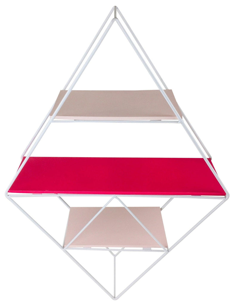 Pink Wire Geometric Shelf - Shades 4 Seasons