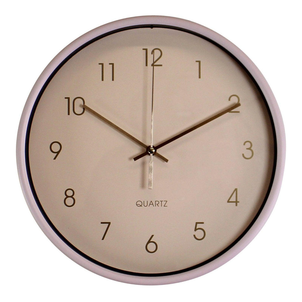 Round Wall Clock In Dusky Pink 25cm - Shades 4 Seasons