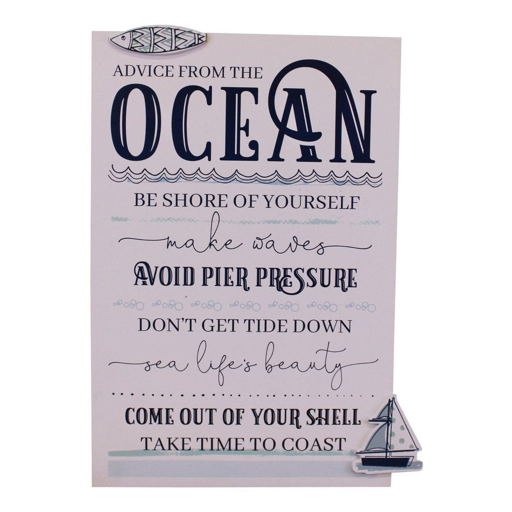 Rules Of The Ocean Wall Plaque - Shades 4 Seasons