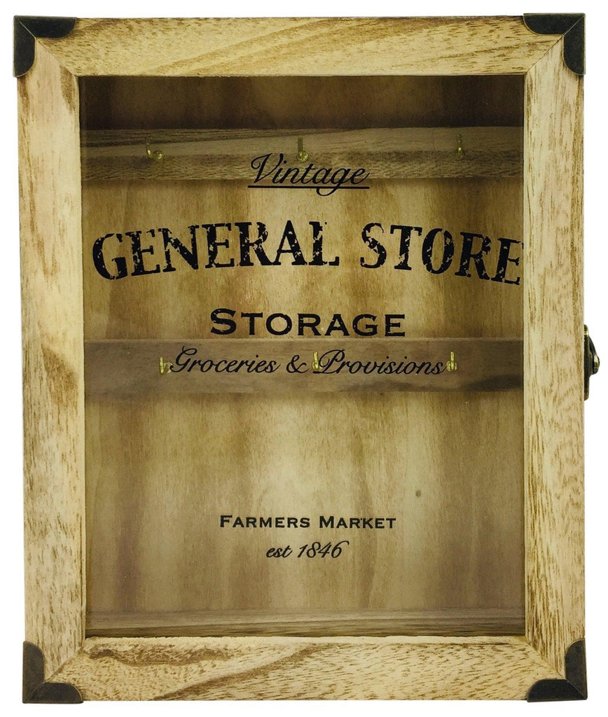 Rustic General Store Key Box Wooden - Shades 4 Seasons