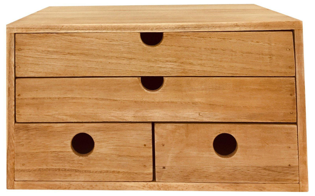 Rustic Solid Wood Storage Organizer 33cm - Shades 4 Seasons
