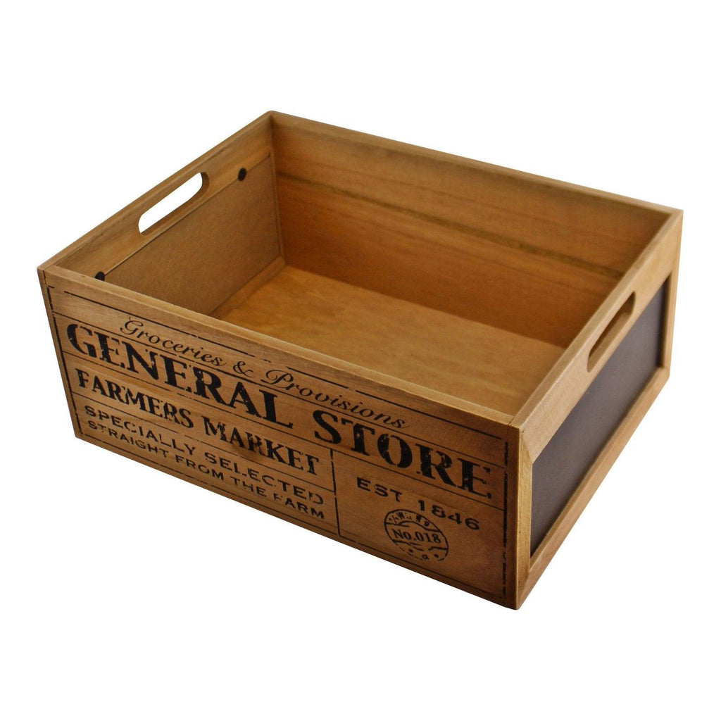 Set Of 3 General Store Chalkboard Storage Crates - Shades 4 Seasons