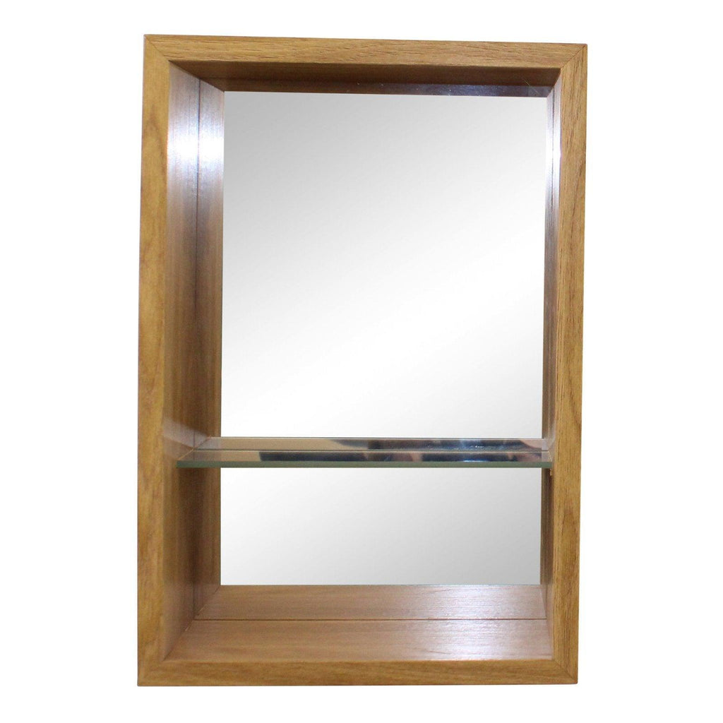 Small Veneered Mirror Shelf Unit, 31x21cm - Shades 4 Seasons