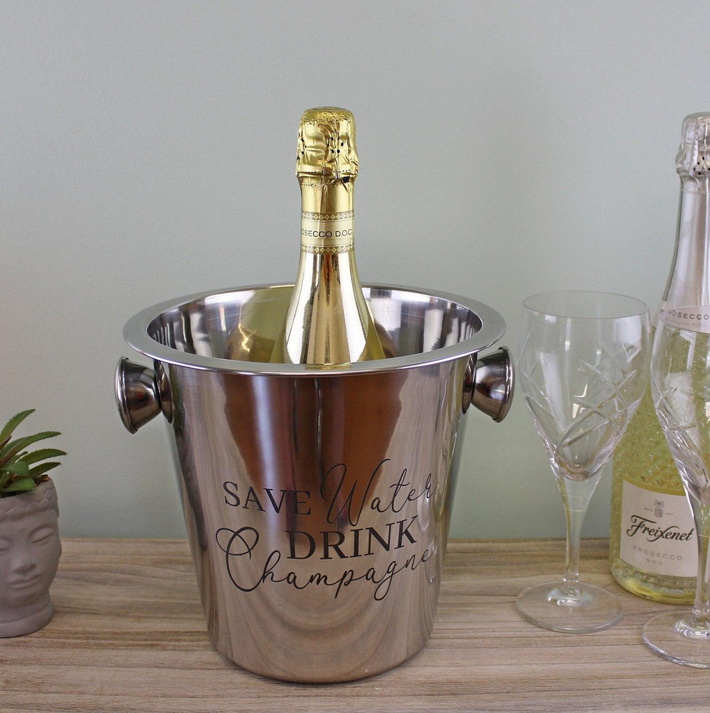 Stainless Steel Champagne Bucket With Handles - Shades 4 Seasons