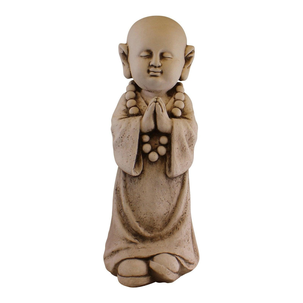 Stone Effect Garden Ornament, Monk Praying - Shades 4 Seasons