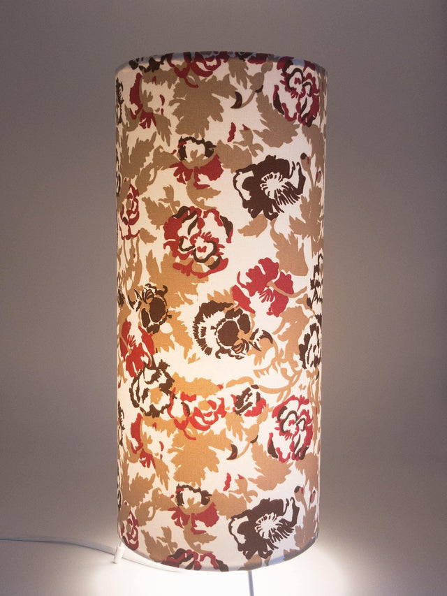 Autumn Rose Fabric Handmade Table Lamp With E27 Lamp Holder with Switched Cable & UK Plug (+ £10.00) Shades 4 Seasons