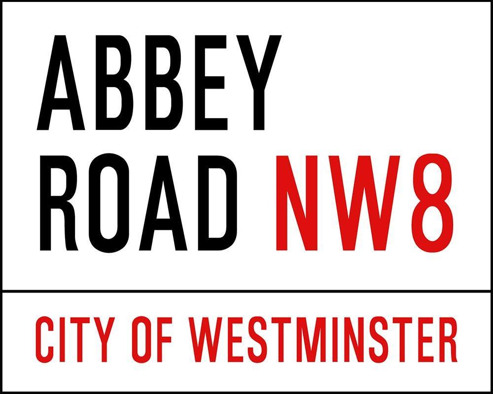 Vintage Metal Sign - Abbey Road, London Street Sign - Shades 4 Seasons