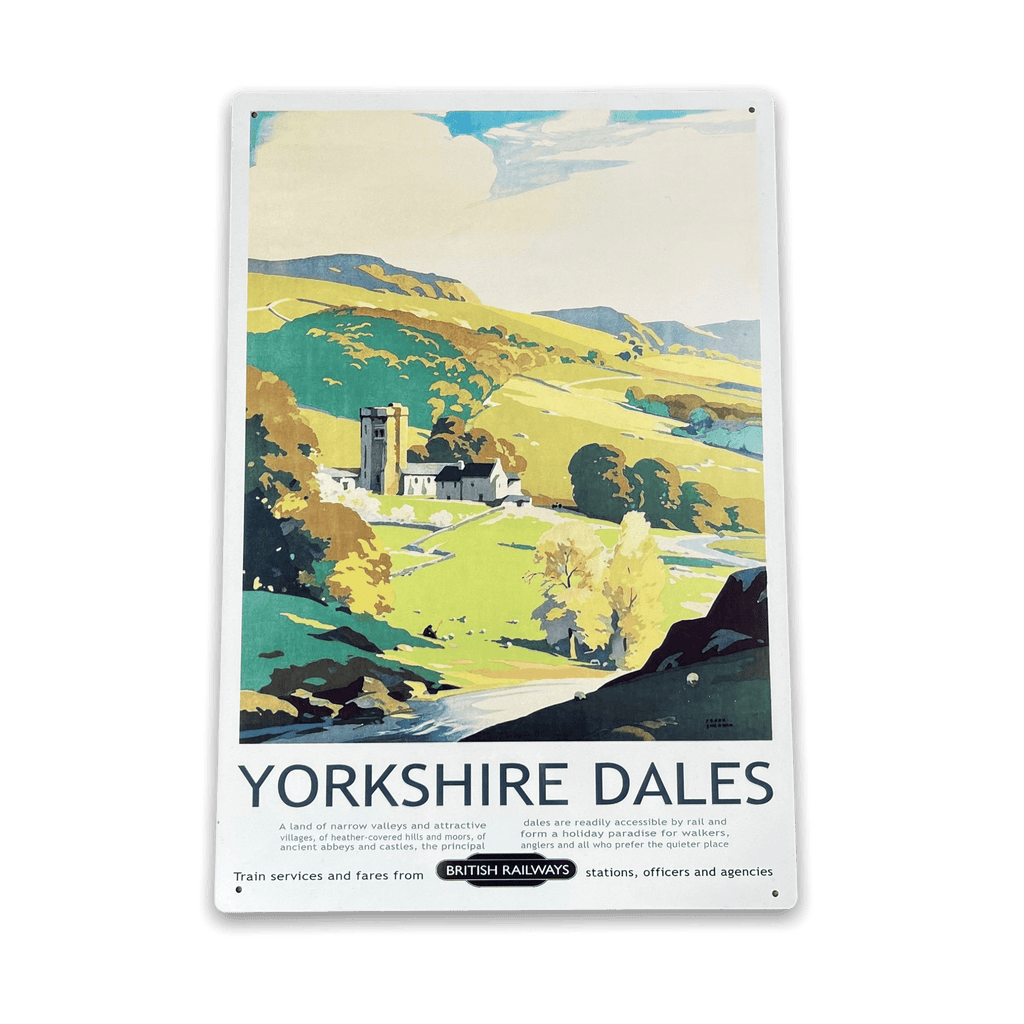 Vintage Metal Sign - British Railways Retro Advertising, Yorkshire Dales - Shades 4 Seasons