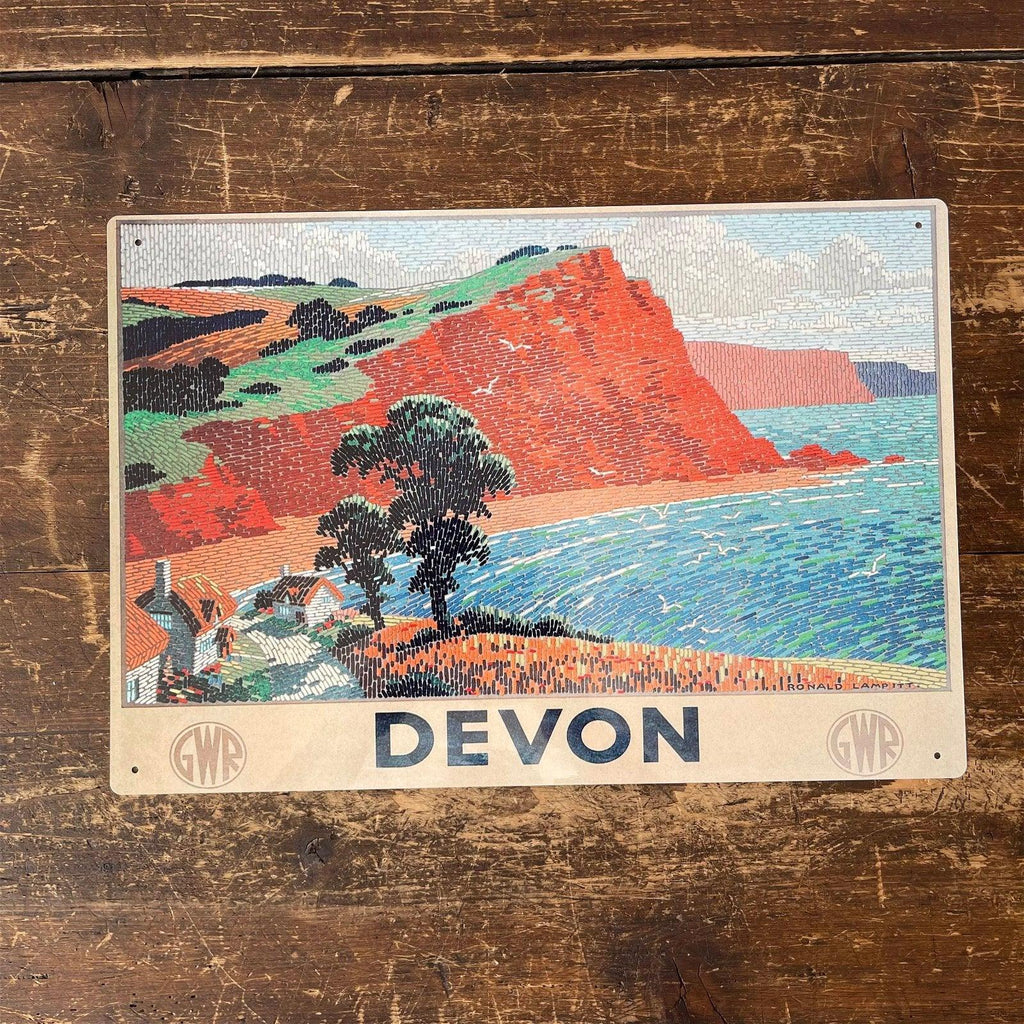 Vintage Metal Sign - Great Western Railway, Devon - Shades 4 Seasons