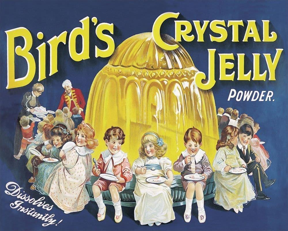 Vintage Metal Sign - Retro Advertising - Birds Crystal Jelly Powder - Shades 4 Seasons