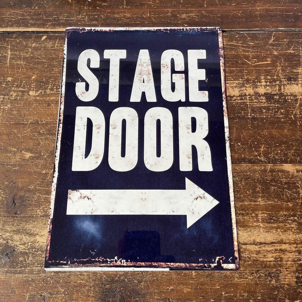 Vintage Metal Sign - Stage Door Metal Wall Sign - Shades 4 Seasons