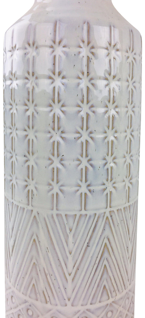 White Star Textured Stoneware Vase 44cm - Shades 4 Seasons