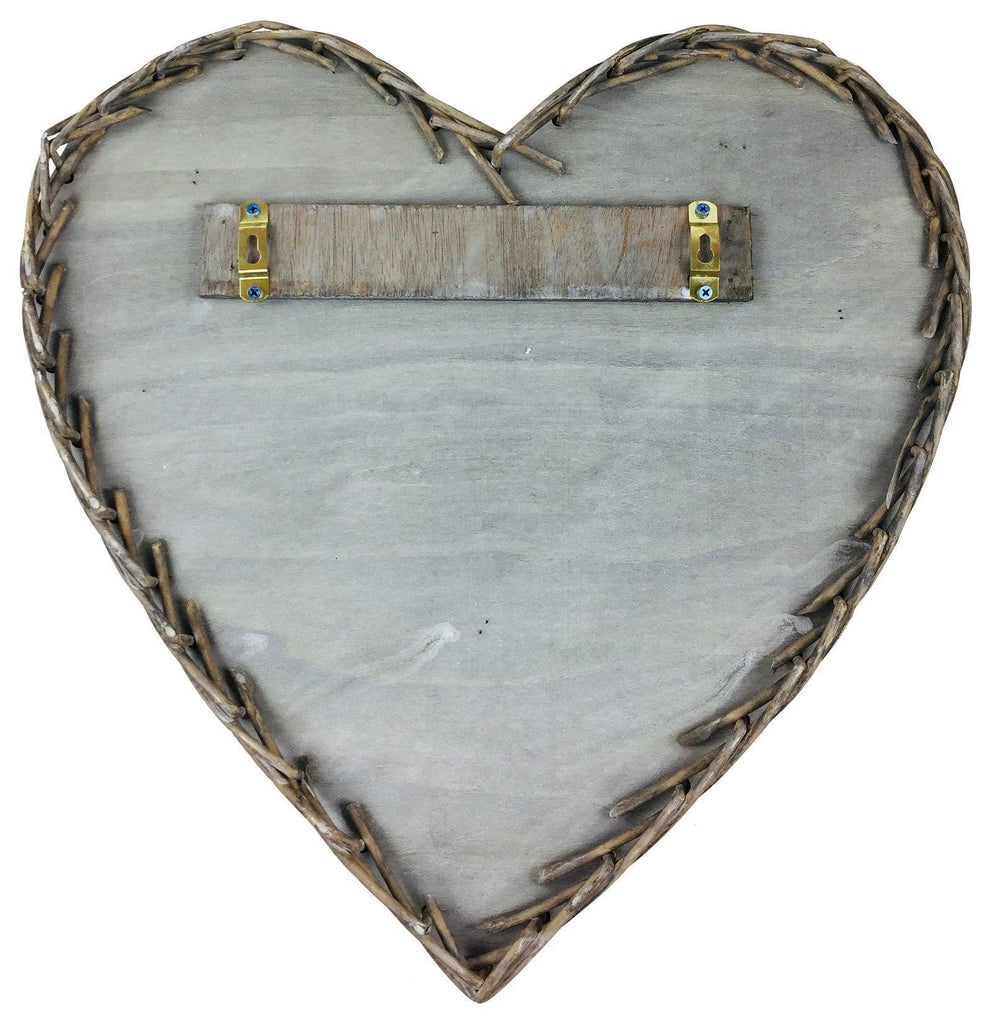 Wicker Heart Shelf Unit 52cm - Shades 4 Seasons