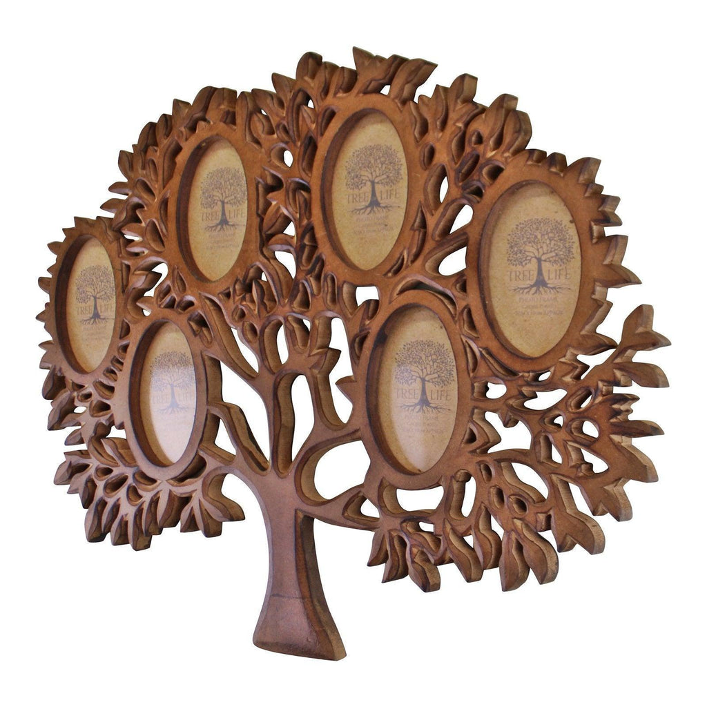 Wooden Multi Photo Frame, Tree Of Life Design - Shades 4 Seasons
